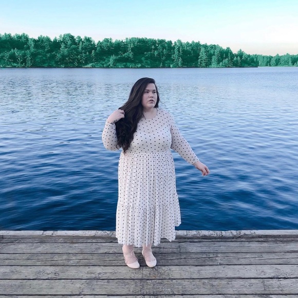 Polka Dot Lined Mesh Dress - Picture 1 of 6